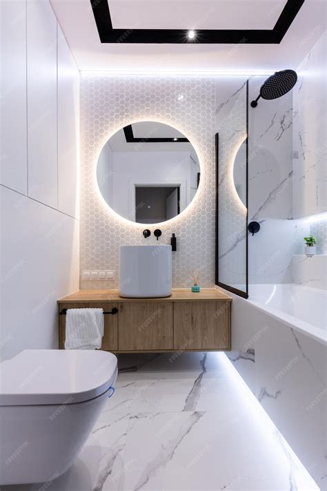 premium photo modern small bathroom interior design