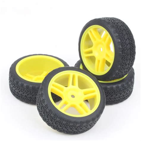 4PCS RC 1 10 Sport Class Flat Racing 20156 High Grip Tires Tyre Wheel