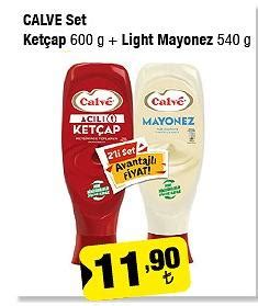 Calve Set Ketçap 600 G Light Mayonez 540 İndirimde Market