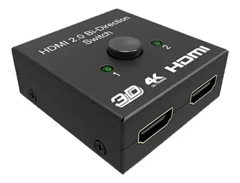 Interruptor Bidireccional Hdmi K Splitter Convertidor Dual Env O Gratis