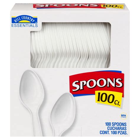 Hill Country Essentials Everyday White Spoons Shop Flatware