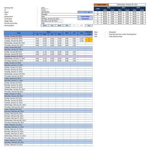 Monthly Timesheet Excel Spreadsheet with Employee Time Tracker Excel ...