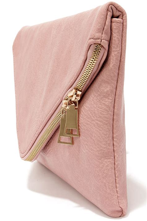 Cute Blush Pink Clutch Envelope Clutch Vegan Leather Purse 31 00