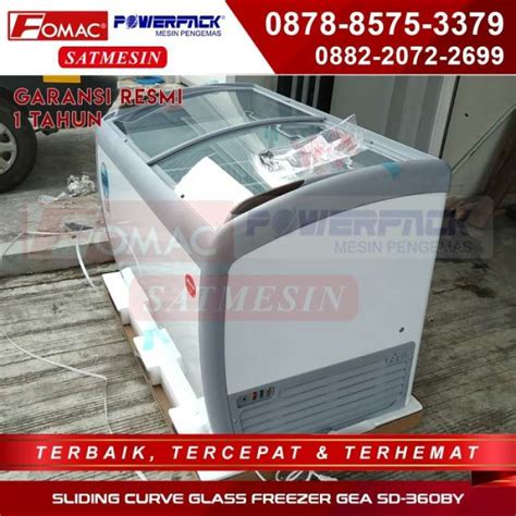 Promo Gea Sliding Curve Glass Freezer Sd 360by 360 Liter Diskon 23