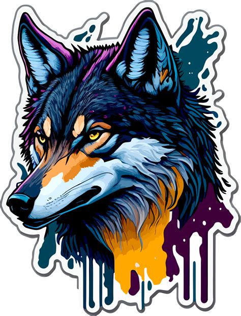 Head Of Wolf Sticker With 24684313 Png