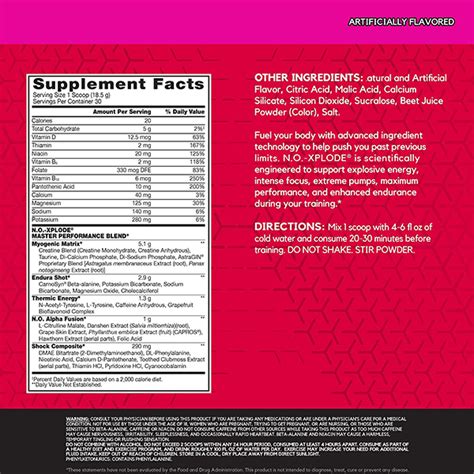 BSN N O XPLODE 30 Servings Supplement LK