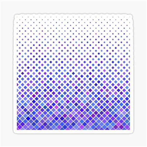 Seamless Geometric Diamond Square Half Tone Pink Purple Blue Sticker