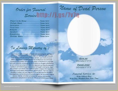 Free Funeral Service Program Template Word Of Pin On Funeral Program ...