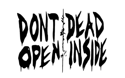 Dont Open Dead Inside Decal Walking Dead Decal Etsy