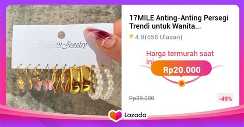 17MILE Anting Anting Persegi Trendi Untuk Wanita Set Anting Anting