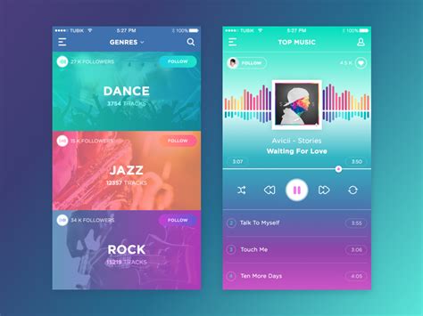 Feel The Beat Ui Design For Music Streaming Services