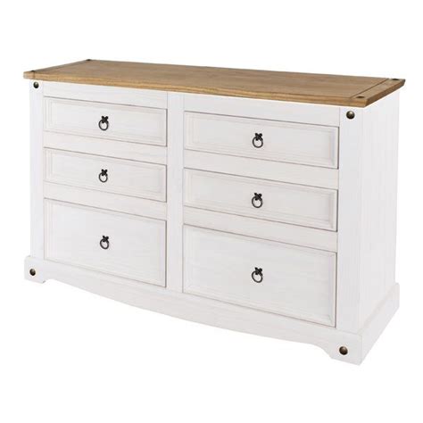 Choe 6 Drawer Chest Of Drawers Wide Chest Of Drawers Flat Pack