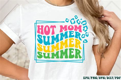 Hot Mom Summer Retro Svg Graphic By Designer302 Creative Fabrica