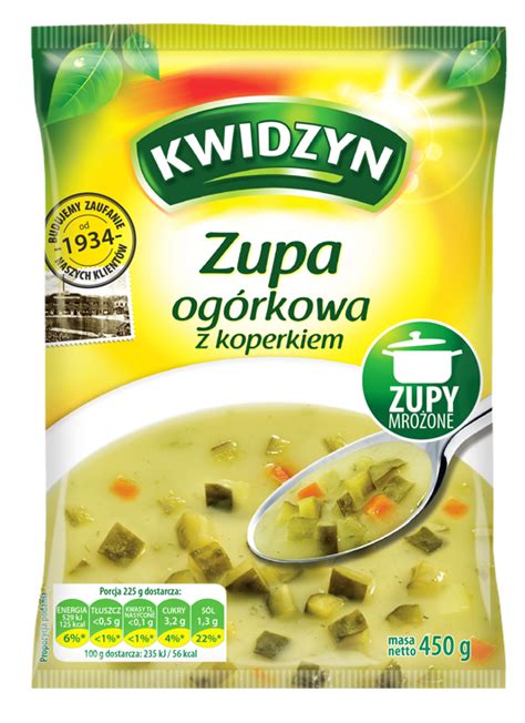 Zupa ogórkowa z koperkiem WZPOW Kwidzyn Warzywa mrożone i konserwowe