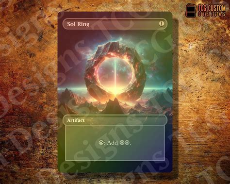 Sol Ring V2 MTG Compatible Proxy Full Art Custom Card Holo Edition Etsy