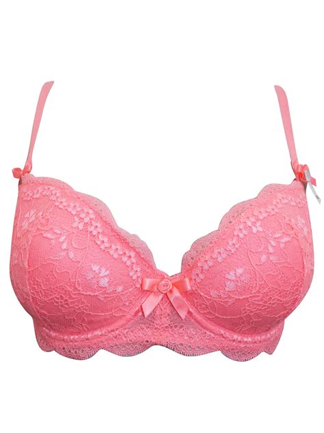 Boux Avenue Boux Avenue Bright Pink Lace Balconette Bra Size 32