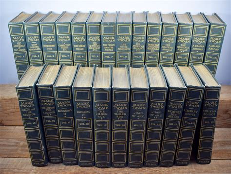 Mark Twain Books, Complete 25 Volume Set of Mark Twain Books, Author's ...