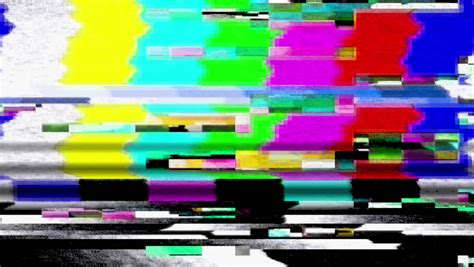 Glitch 1005: TV Color Bars With A Digital Malfunction (Loop). Stock ...