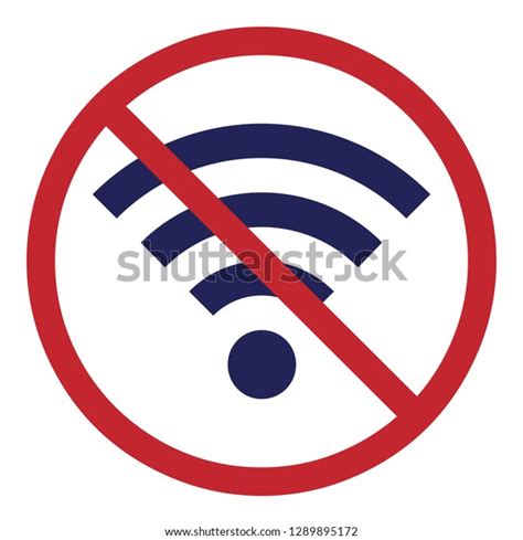 Vector Illustration Banned Wifi Symbol Offline Stock Vector (Royalty Free) 1289895172