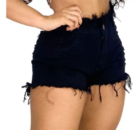 Shorts Jeans Feminino Destroyed Hot Pants Estilo Anitta Parcelamento