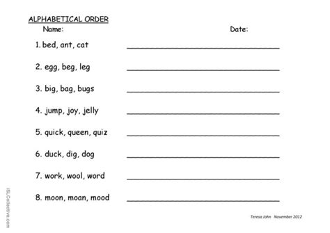 Alphabet Order English Esl Worksheets Pdf And Doc