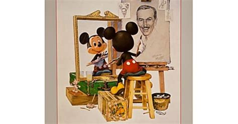 Walts Self Portrait By Disney Master Illustrator Charles Boyer