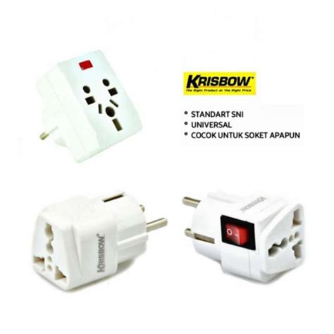 Jual Colokan Listrik Universal Krisbow Travel Adaptor Steker