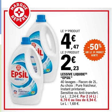 Promo Lessive Liquide Epsil Chez E Leclerc ICatalogue Fr