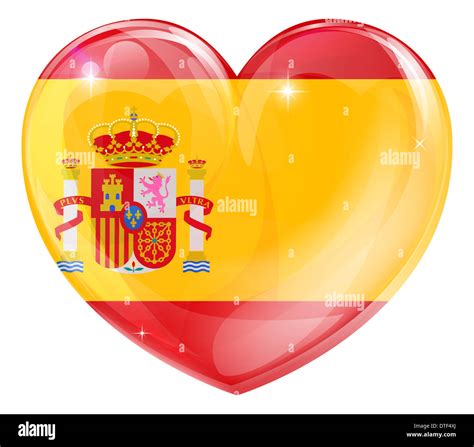 Spain Flag Love Heart Concept With The Spanish Flag In A Heart Shape