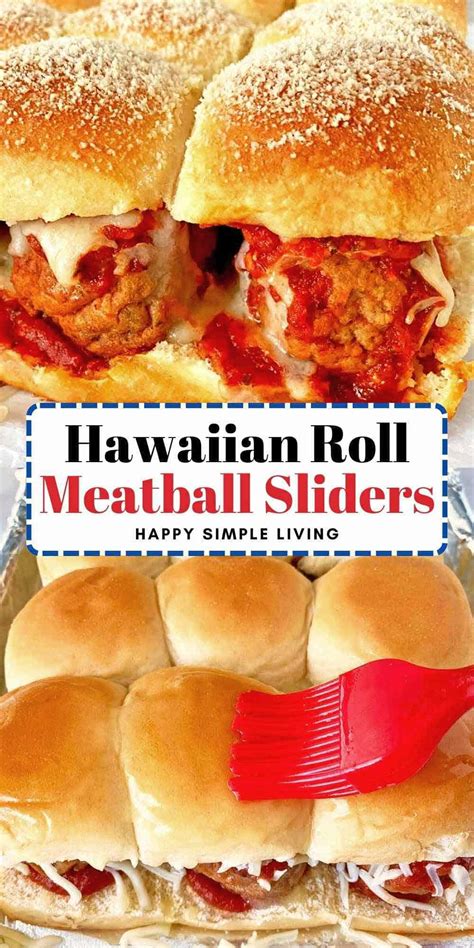 Best Hawaiian Roll Meatball Sliders Recipe Happy Simple Living