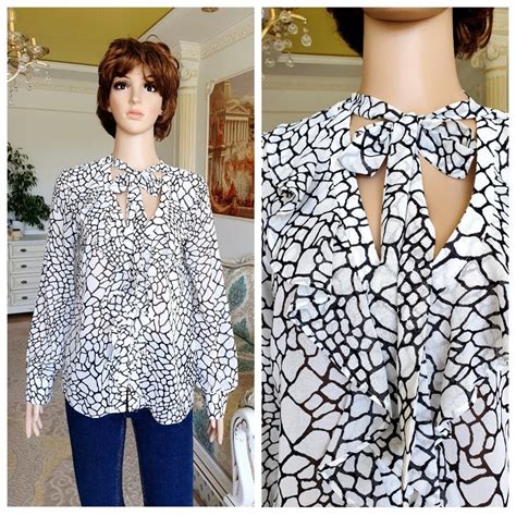 Pussy Bow Blouse Secretary Blouse Women Blouse Giraffe Print Blouse Classic Blouse Formal Blouse