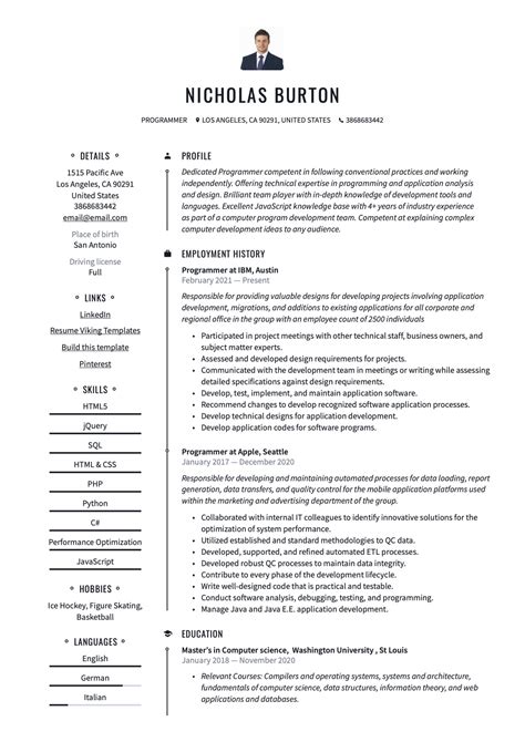 Creative Resume Programmer