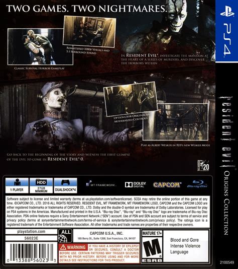 Resident Evil Origins Collection PS4 Zozila