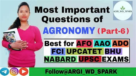 Agronomy Most Important Questions Part 6 Best For AAO ADO AFO BHU