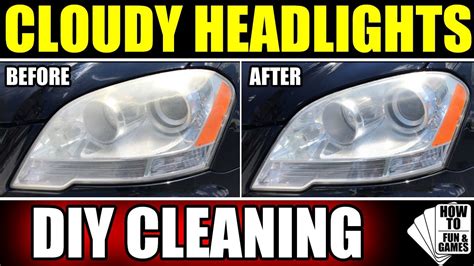 Clean Cloudy Headlights Diy Solution Youtube