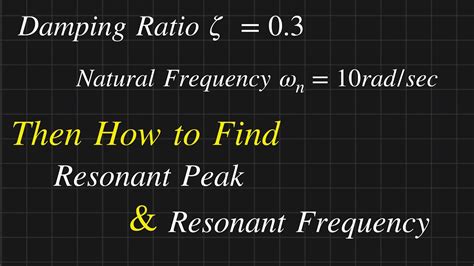 How To Find Resonant Frequency Resonant Peak Control System