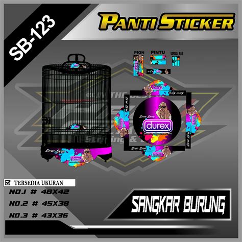 Jual Stiker Bisa Cod Decal Sangkar Durex Sticker Decal Tebok