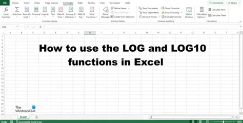 How To Use The LOG And LOG10 Function In Excel