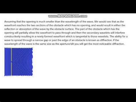 A Level Physics EDEXCEL Diffraction And Huygens Construction YouTube