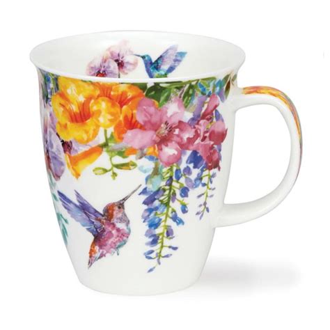 Dunoon Hummingbirds Yellow Nevis Shape Mug Great British Brands USA