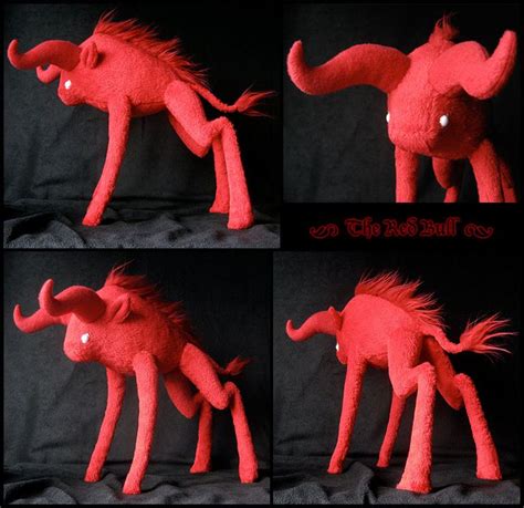 The Red Bull By Melkatsa On Deviantart Sewing Stuffed Animals Art