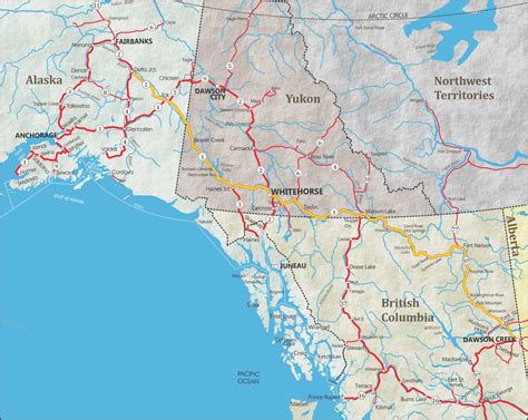 Alaska Maps Of Cities, Towns And Highways - Printable Road Map Of Canada | Printable Maps