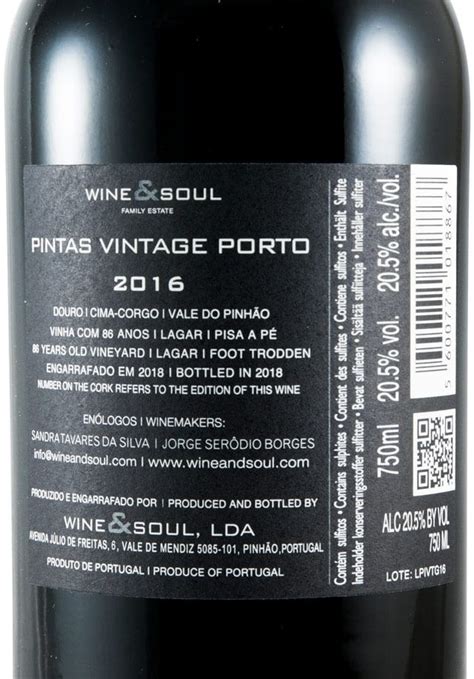 2016 Wine And Soul Pintas Vintage Porto