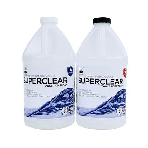 Superclear High Gloss Table Top Epoxy 1 Gallon Kit