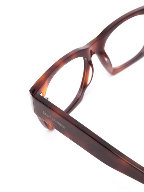 Saint Laurent Eyewear Arma O De Culos Quadrada Efeito Tartaruga