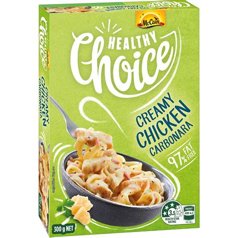 Mccain Healthy Choice Chicken Carbonara Frozen Meal 300g | Woolworths