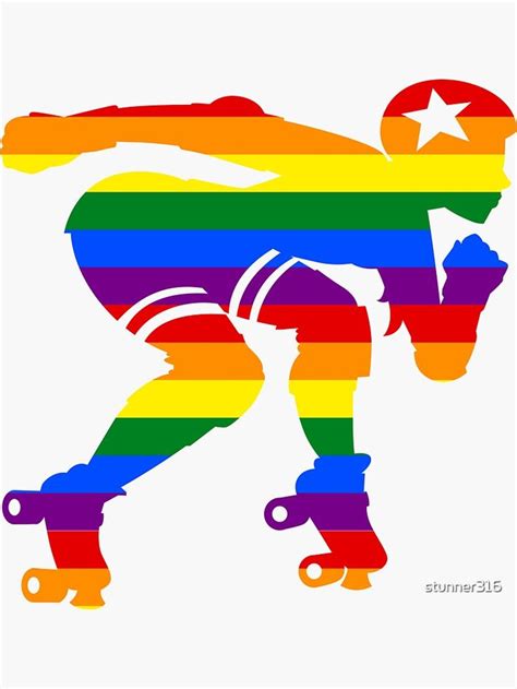 Lgbtq Roller Derby Babe Sticker For Sale By Stunner Roller Derby Roller Derby Art Derby