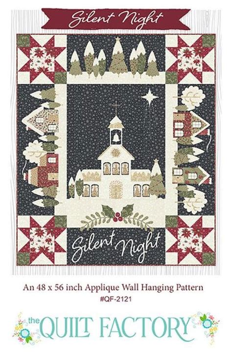 Silent Night Quilt Pattern By The Quilting Factory Featuring Poinsettia