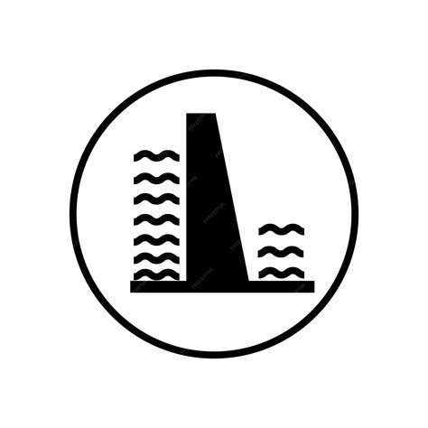 premium vector water dam icon logo vector design template