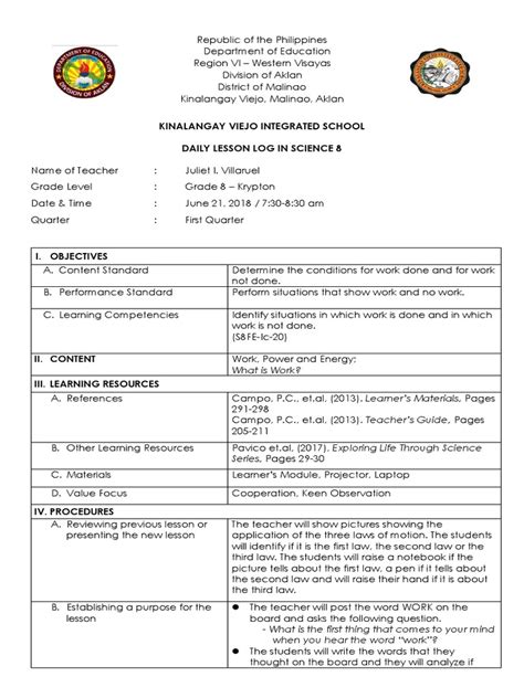 Cot Lesson Plan Grade 1 First Quarter